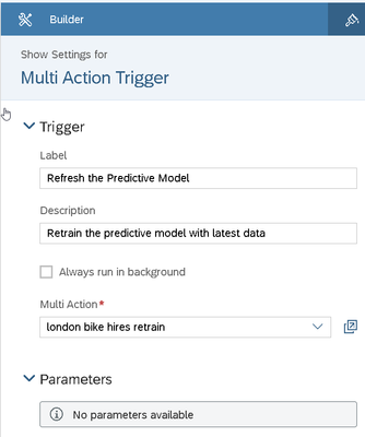 Multi action trigger configuration (1/2).