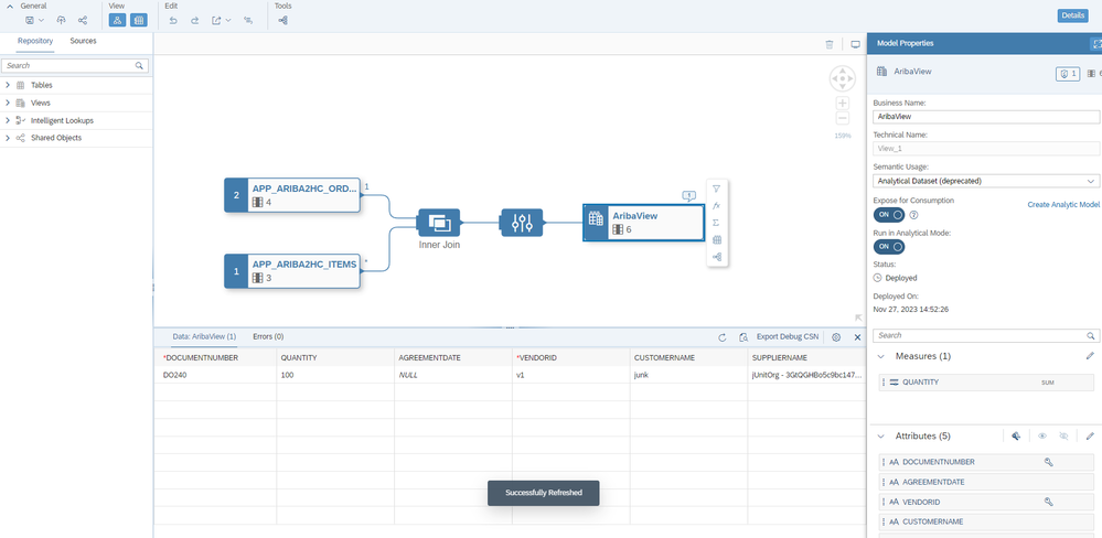 Graphical View in SAP Datasphere