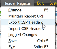 Main menu showing import/export feature.